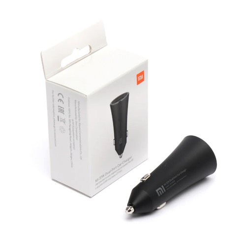 Блок питания автомобильный 2 USB XIAOMI Mi Dual-Port Car Charger, 37 Вт, цвет: чёрный, (арт.800300BU)