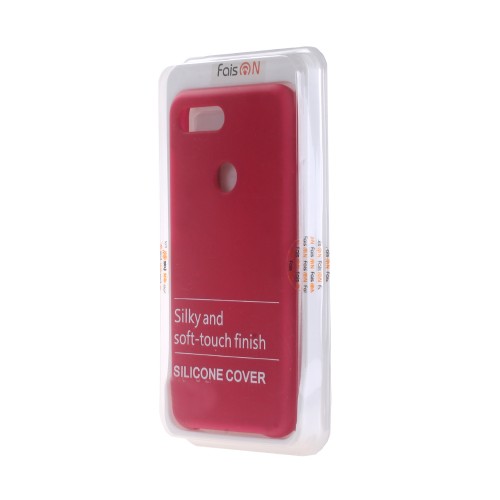 Чехол силиконовый FaisON для APPLE iPhone XI, №37, Silicone Case, цвет: бордовый