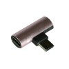 Переходник Type-C(m) на Jack 3,5mm(f), розовое золото, круглый
