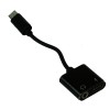 Переходник Type-C(m) на Jack 3,5mm(f), плетёный, чёрный
