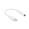 Переходник Type-C(m) - Jack 3,5mm(f), круглый, белый, силиконовый
