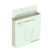 Переходник Type-C(m) - Jack 3,5mm(f), круглый, белый, силиконовый
