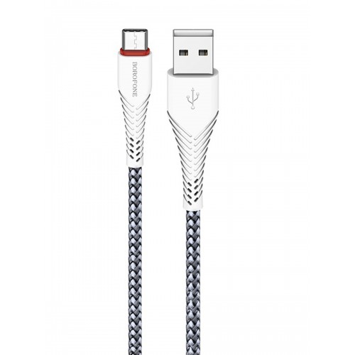 Кабель USB Type-C Borofone BX25 Powerful 1.0м, 3.0A, белый
