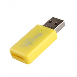 Кардридер без бренда для microSD, LD413, USB 2.0, пластик, цвет: жёлтый

