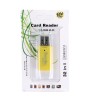 Кардридер microSD LD413 USB 2.0, жёлтый, пластик
