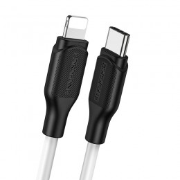 Кабель 8 pin - Type-C Borofone BX42 Encore, 1.0м, 3.0A, 20Вт, цвет: белый
