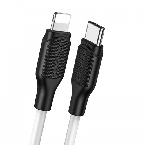 Кабель 8 pin - Type-C Borofone BX42 Encore, 1.0м, 3.0A, белый
