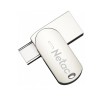 Флеш-накопитель 16Gb Netac Dual U785C, USB 3.0, Type-C, пластик, серебряный, чёрная вставка