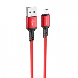 Кабель USB - микро USB Borofone BX83 Famous, 1.0м, 2.4A, цвет: красный