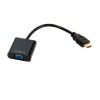 Переходник HDMI(m) - VGA(f) TELECOM TA558, 0.2м, 1080p, 60Гц, цвет: чёрный