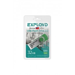 Флеш-накопитель 32Gb Exployd 530, USB 2.0, пластик, зелёный