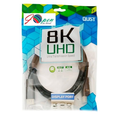 Кабель DisplayPort(m) - DisplayPort(m) Aopen ACG633, 1.5м, 3D, HBR3, HDCP2.2, CEC, EDID, 60-140Гц, цвет: чёрный