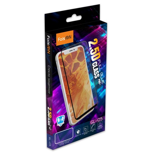 Стекло защитное FaisON для SAMSUNG Galaxy A50/A50S/F41/M21S/M30S/M31, GL-05, Full Screen, 0.33 мм, 2.5D, глянцевое, цвет: чёрный