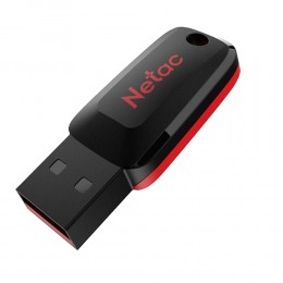 Флеш-накопитель 64Gb Netac U197, USB 2.0, пластик, чёрный, красный