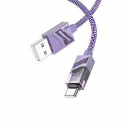 Кабель Type-C - USB Borofone BU42 Octavia, 1.2м, 3,0А, цвет: фиолетовый