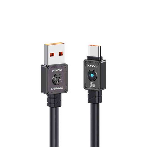 Кабель USB - Type-C Usams US-SJ686 Mecha Series, 1.2м, 66Вт, цвет: чёрный