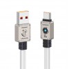 Кабель USB - Type-C Usams US-SJ686 Mecha Series, 1.2м, 66Вт, цвет: белый