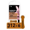 Батарейка Duracell ZA312-6BL ZincAir, 1.4В, (6/60/300)