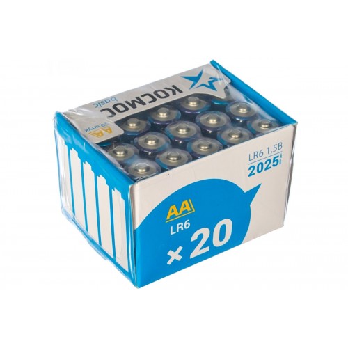 Батарейка AA Космос LR06-20Box, 1.5В, (20/640)