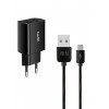 Блок питания сетевой 2 USB FaisON C-27, Serve, 2400mA, кабель Type-C, цвет: чёрный