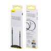 Кабель AUX Jack 3,5mm Baseus M30, 1.5м, серебряный, в переплёте

