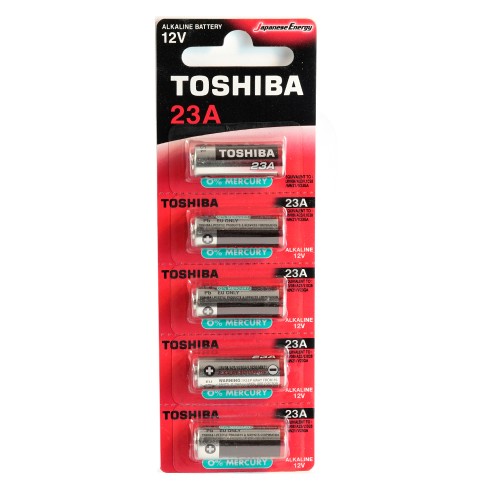 Батарейка A23 Toshiba MN21-5BL Super Alkaline, 12B, (5/100/1000), 5шт