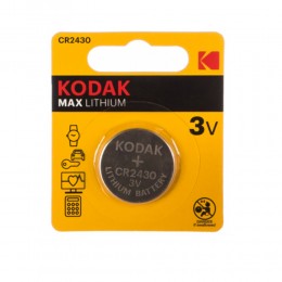 Батарейка Kodak CR2430-1BL MAX Lithium, 3В, (1/60/240), (арт.Б0029114)