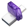 Флеш-накопитель 256Gb Kingston DataTraveler microDuo 3C G3, USB 3.2 gen, Type-C, пластик, 200 МБ/с, фиолетовый