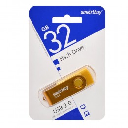 Флеш-накопитель 32Gb SmartBuy Twist, USB 2.0, пластик, жёлтый