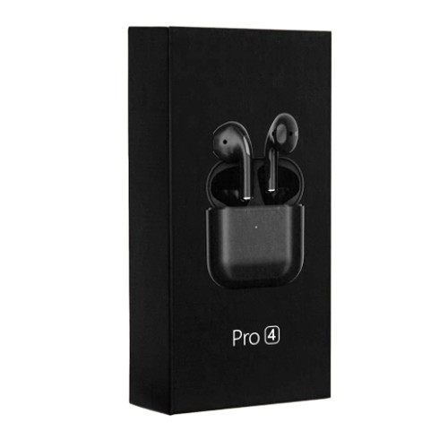 Наушники внутриканальные Apods Pro 4, Bluetooth, чёрные

