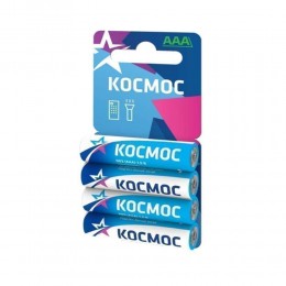 Батарейка AAA Космос R03-4BL, 1.5В, (4/60/960)