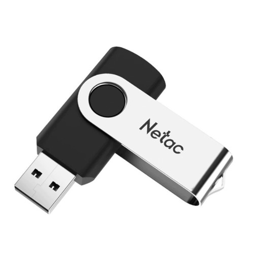 Флеш-накопитель 32Gb Netac U505, USB 3.0, пластик, серебряный, чёрная вставка