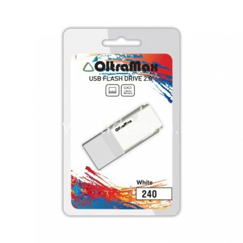 Флеш-накопитель 32Gb OltraMax 240, USB 2.0, пластик, белый