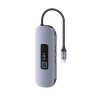 USB-концентратор Usams US-SJ642, 6 гнезд, USB3.0*2, TF, SD, Type-C, HDMI, кабель 0,15м, цвет: серый