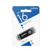 Флеш-накопитель 16Gb SmartBuy Twist, USB 2.0, пластик, чёрный