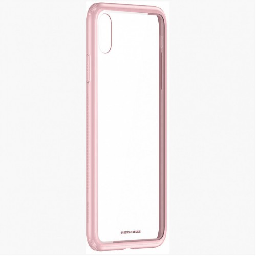 Накладка задняя Baseus для APPLE iPhone XS MAX, See-through, цвет: розовый