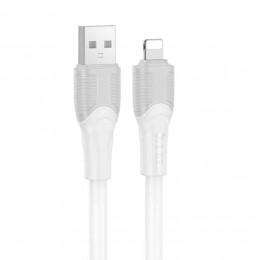 Кабель USB - 8 pin HOCO X106 Big bull, 2.0м, 2.4A, 12Вт, цвет: белый