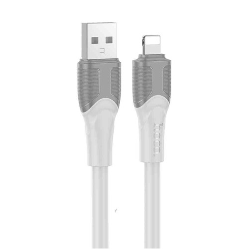 Кабель USB - 8 pin HOCO X106 Big bull, 2.0м, 2.4A, 12Вт, цвет: серый