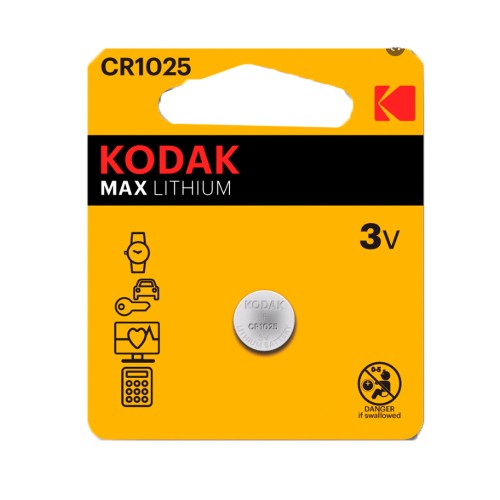 Батарейка Kodak CR1025-1BL, 3В, (1/60/240), (арт.Б0029108)