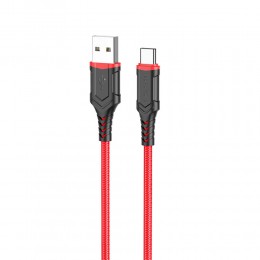 Кабель USB - Type-C Borofone BX67, 1.0м, 3.0A, цвет: красный