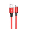 Кабель USB - 8 pin Borofone BX82 Bountiful, 1.0м, круглый, 2.4A, силикон, цвет: красный