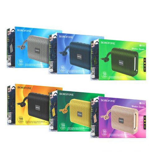 Портативная колонка Borofone BR18 Encourage, Bluetooth, розовая
