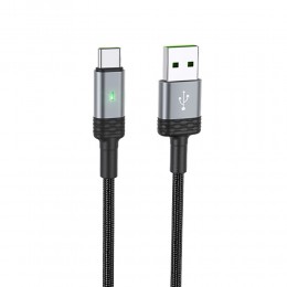 Кабель USB - Type-C Borofone BU30 Lynk, 1.2м, круглый, 5.0A, нейлон, цвет: чёрный