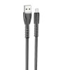 Кабель USB - микро USB Borofone BU31 Clear Shadow, 1.0м, 2.4A, чёрный
