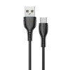 Кабель USB - Type-C Borofone BX51 Triumph, 1.0м, 3.0A, цвет: черный, не упакован