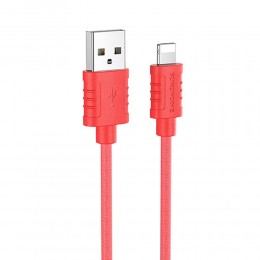 Кабель USB - 8 pin Borofone BX52 Airy, 1.0м, 2.4A, цвет: красный