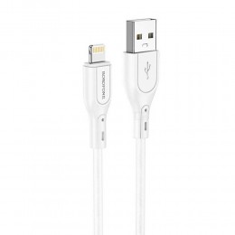 Кабель USB - 8 pin Borofone BX66 Wide, 1.0м, 2.4A, цвет: белый

