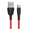 Кабель USB - микро USB Celebrat FLY-2M, 1.0м, круглый, силикон, цвет: красный