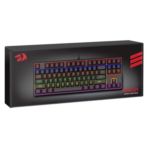 Клавиатура механическая Defender, Redragon Daksa, 1.8 м, чёрная
