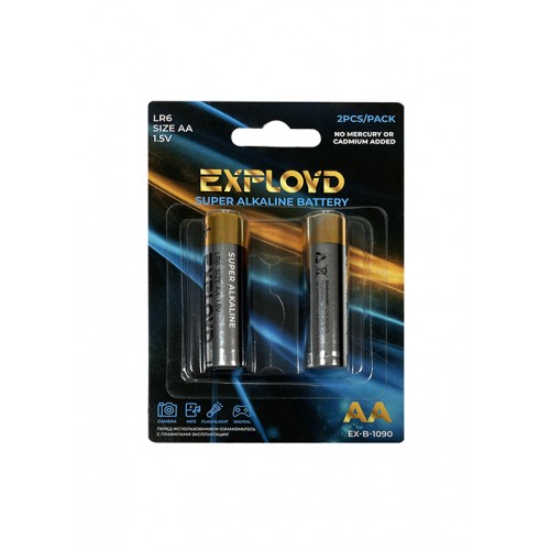 Батарейка AA Exployd LR6-2BL Super Alkaline, 1.5B, (2/40/400), (арт.EX-B-1090)